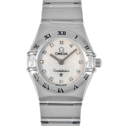 Omega Constellation Watch Quartz White Shell Dial