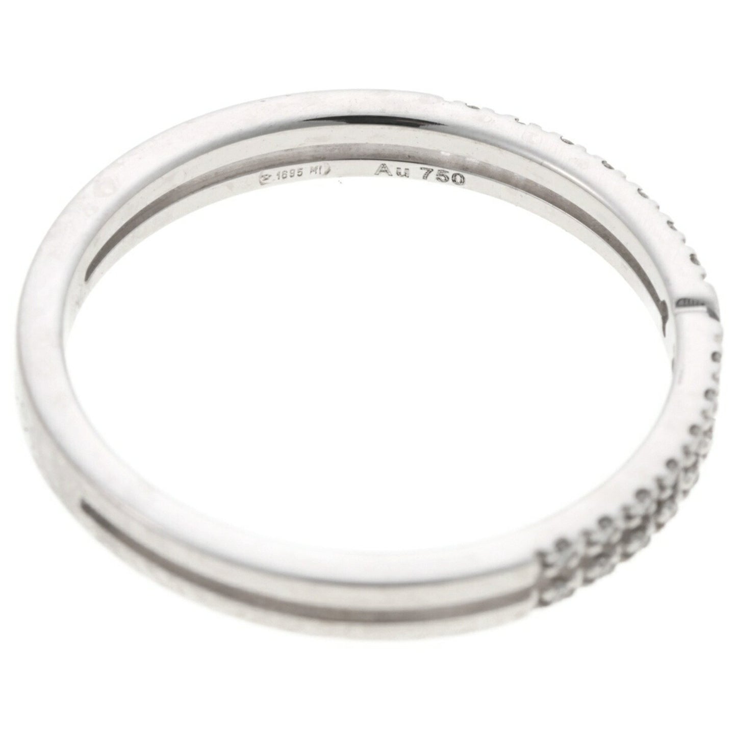 Gucci Infinity Half Diamond Ring 18Kwg #09 A-158549