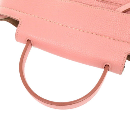 Tod'S Wave Line Backpack Leather Pink Rucksack Shoulder Handbag 0555Tod'S