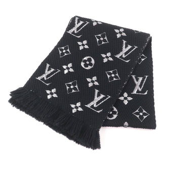 Louis Vuitton M75833 Echarpe Logomania Shine Silk Blend Noir Monogram Scarf