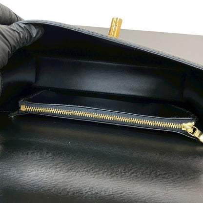 Louis Vuitton Malesherbes Turnlock Epi Leather Handbag Tote Bag In Noir