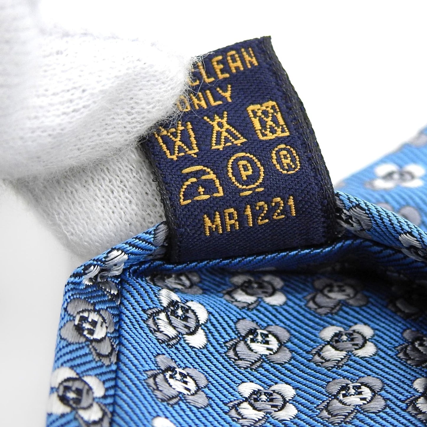 Louis Vuitton 2021 Louis Vuitton Vivienne Lv Logo 100% Silk Tie Blue Made In Italy