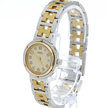 Hermes Clipper Gold Plated Stainless Steel Quartz