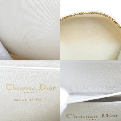 Christian Dior Phone Holder Pouch Leather Ivory X Multicolor