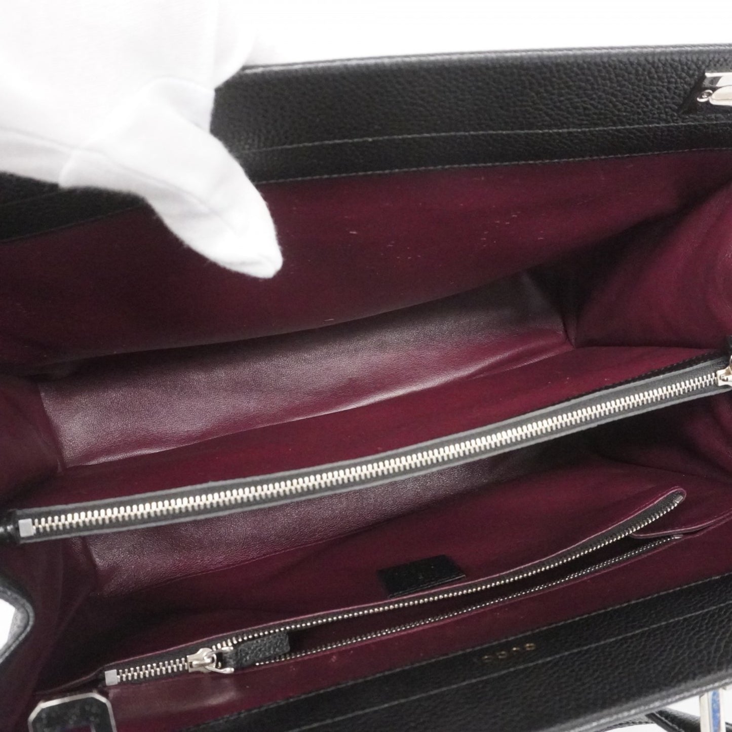 Gucci Horsebit Zumi Handbag 564714 Leather Black