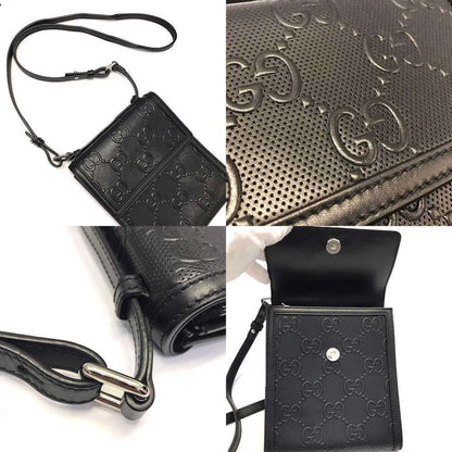 Leather Gucci Shoulder Bag Gg