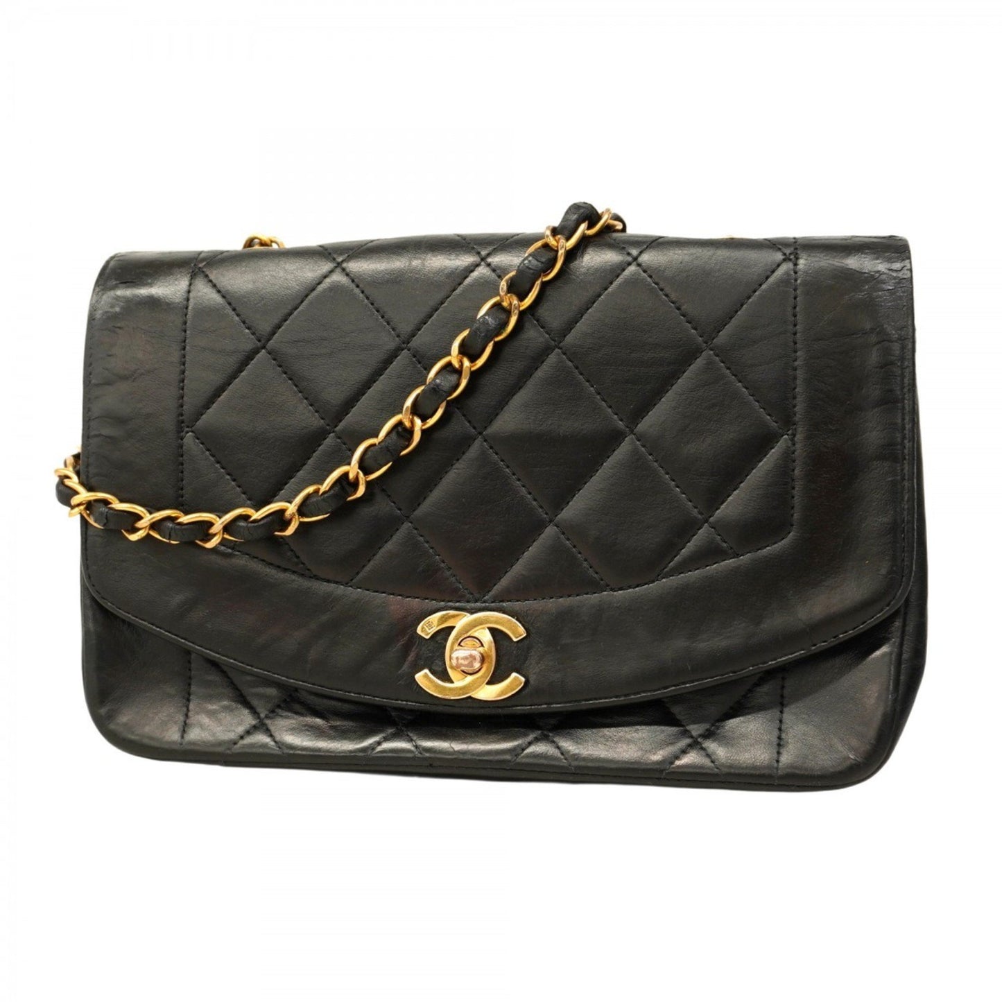 Chanel Diana Matelasse Chain Shoulder Bag In Lambskin