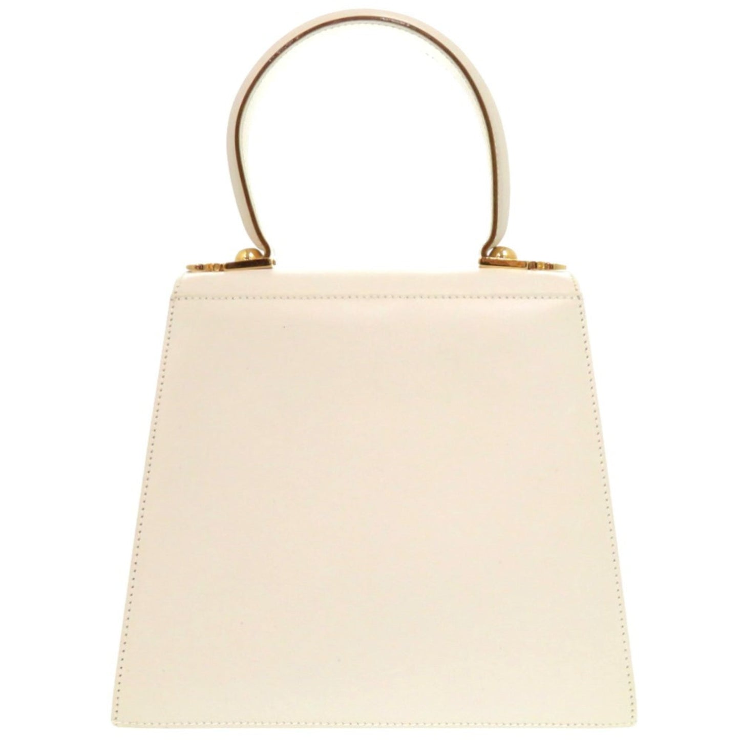 Salvatore Ferragamo Gancini O212193 Leather White 2-Way Handbag 0278