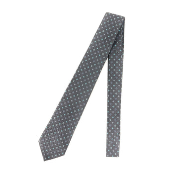 Louis Vuitton Micro Monogram Dot Silk Cravate Tie M78014 Gray 148Cm X 7Cm