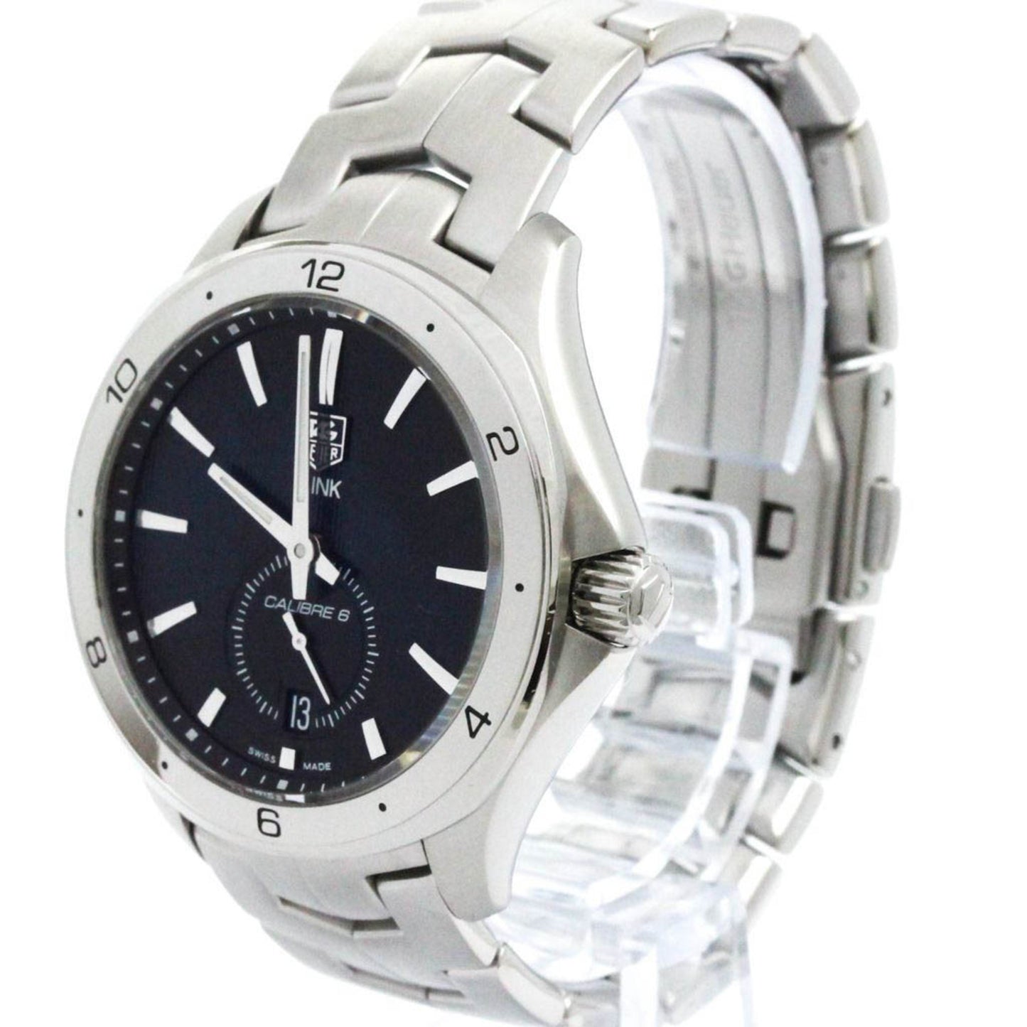 Polished Tag Heuer Link Calibre 6 Steel Automatic
