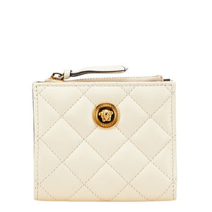Versace Medusa Bifold Wallet Ivory White Leather