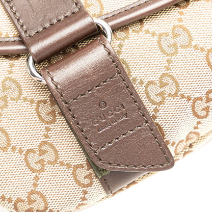 Gucci Gg Canvas Waist Bag/Body Bag 145851 Beige/Brown Canvas/Leather