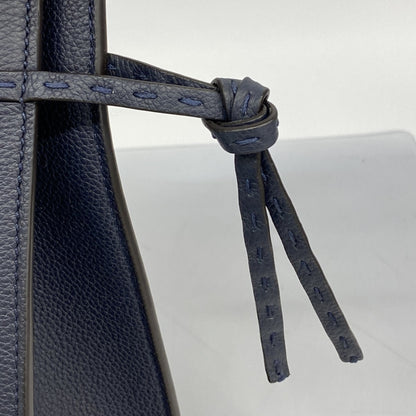 Fendi Roma Go To Leather Handbag In Navy