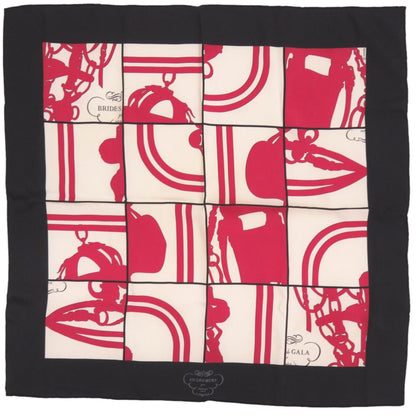 Hermes Herms Carr 65 "En Desordre" (Disorderly) Brides De Gala Silk Scarf/Muffler In Black