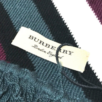 Burberry 4075353 Striped Tri-Tone Scarf Wool Cashmere