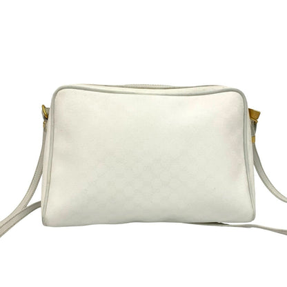 Gucci Old Gucci Micro Gg Leather Shoulder Bag/Pochette/Sacoche In White 38183