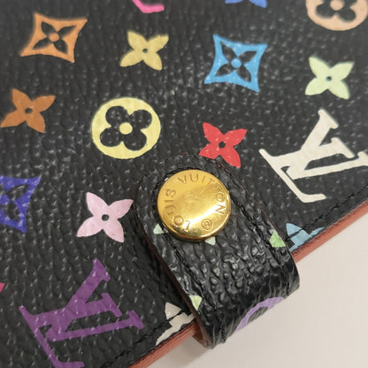 Louis Vuitton Multi Noir Carnet De Val Agenda Mini Card Case M92652 Ja-24910