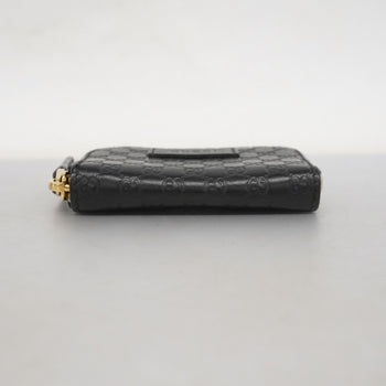 Gucci Micro Guccissima Wallet/Coin Case 449896 Leather Black