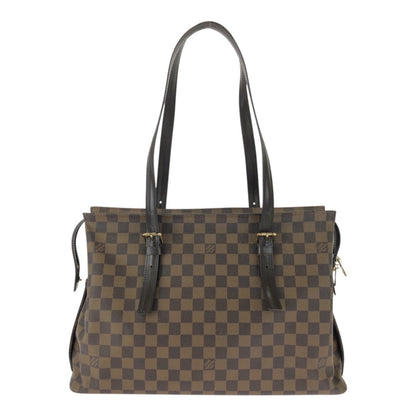 Louis Vuitton Damier Ebene Chelsea Tote Bag In Brown With Gold Hardware