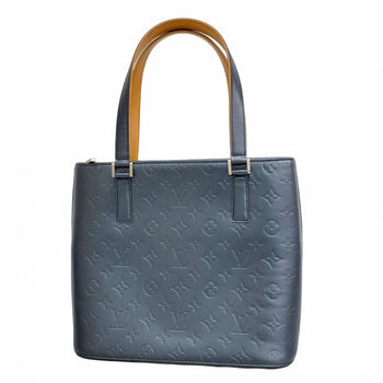 Louis Vuitton Monogram Matte Stockton Tote Bag M55115 Blue