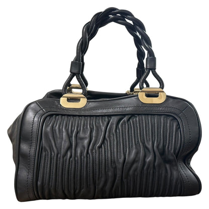 Bally Guendalina-Tg Nappa Leather Gathered Boston Bag