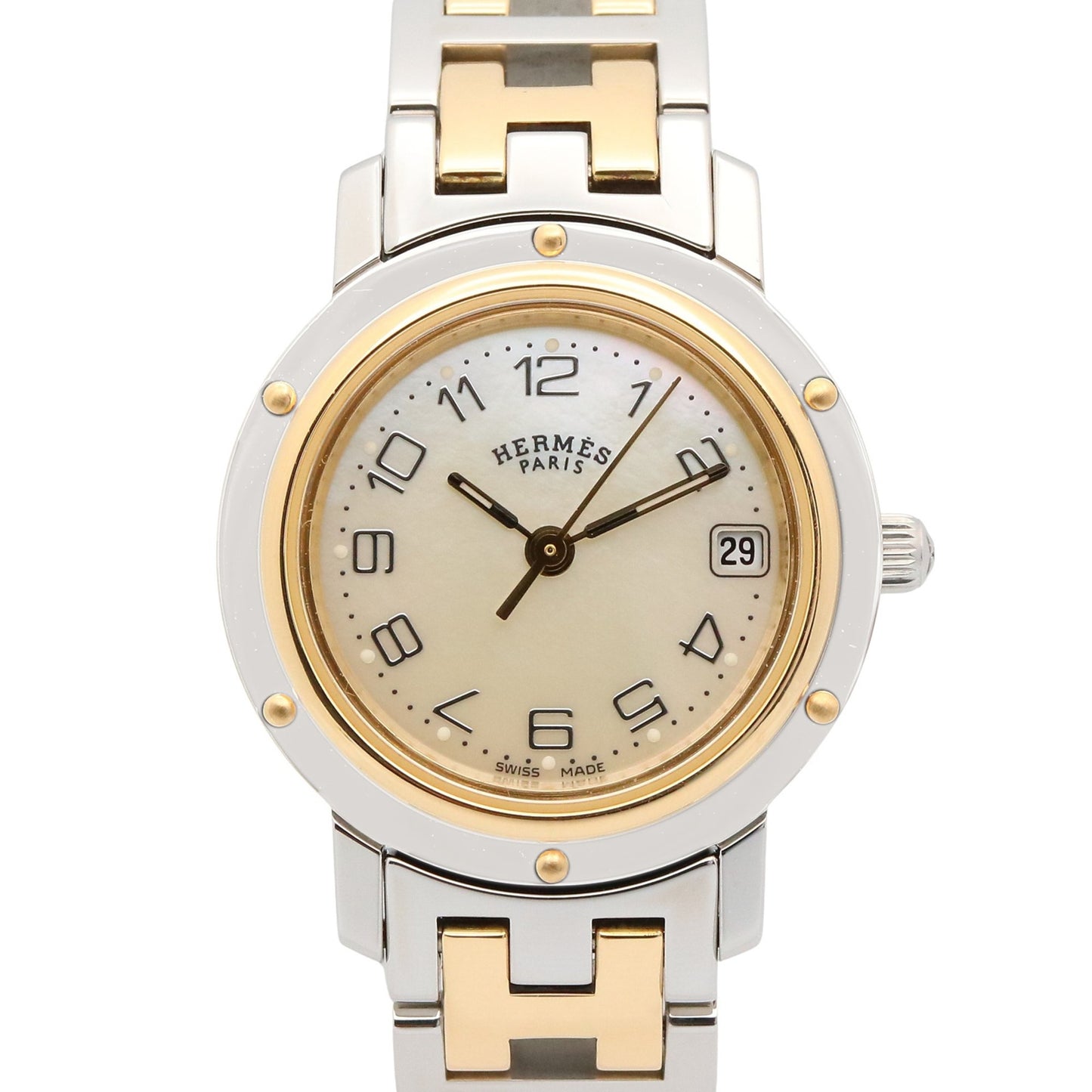 Herms Clipper Nacre Watch