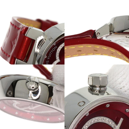 Louis Vuitton Q121Z Tambour Heart Watch Stainless Steel Leather