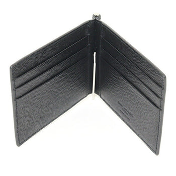 Saint Laurent Paris Bill Clip Wallet In Grained Leather