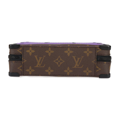 Louis Vuitton Louis Vuitton Handle Soft Trunk Monogram Macassar Handbag M46264 Leather Brown Purple