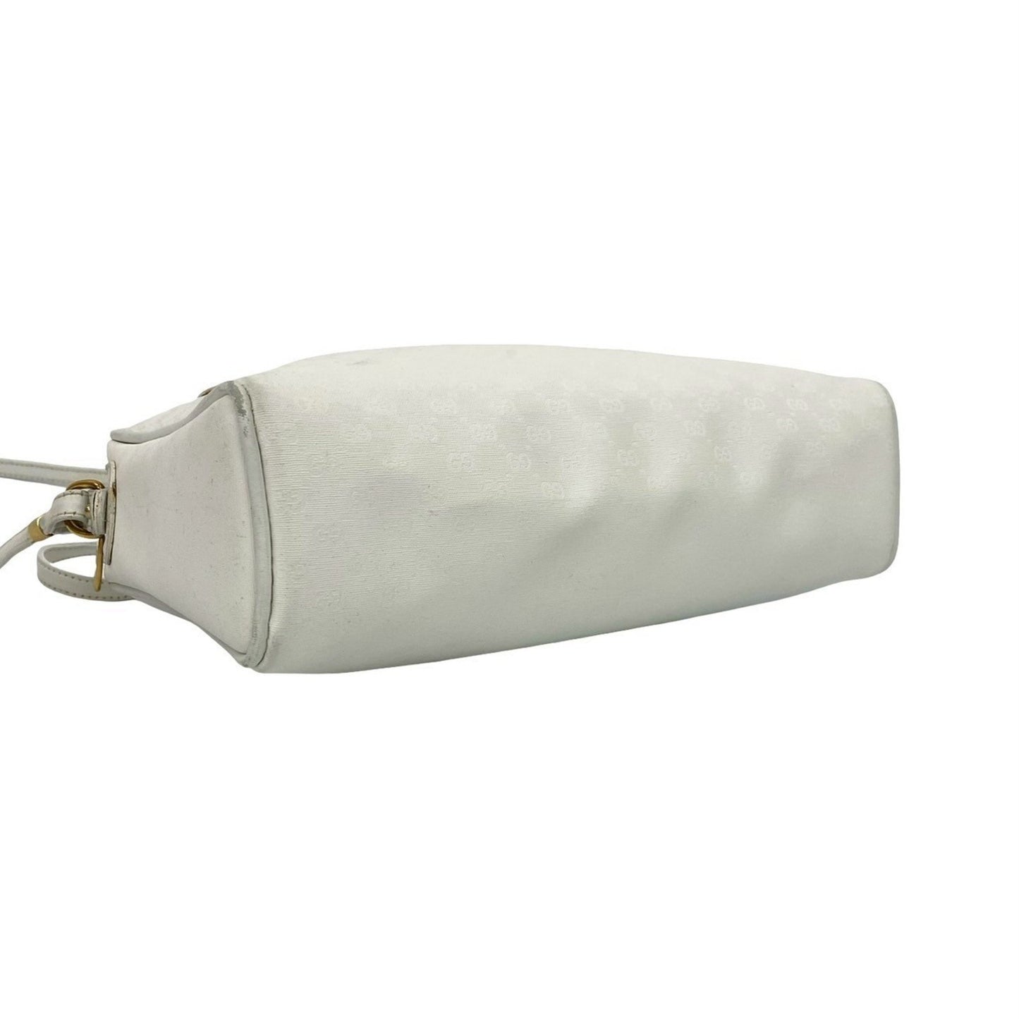 Gucci Old Gucci Micro Gg Leather Shoulder Bag/Pochette/Sacoche In White 38183