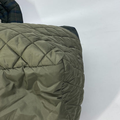 Chanel A48611 Quilted Shawl Medium Tote Shoulder Bag Check Tote Bag Khaki