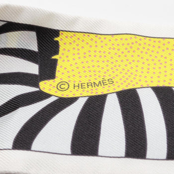 Herms Twilly Hermes Factory Suite Silk Scarf For Women In White