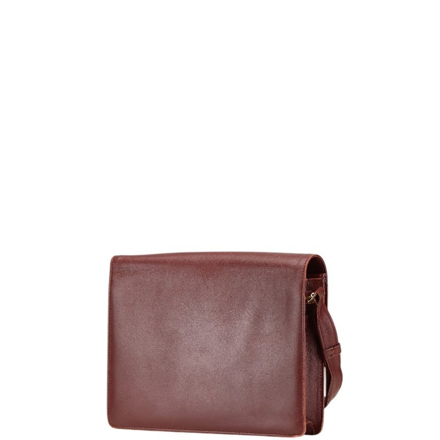 Cartier Must Line Crossbody Shoulder Bag Wine Red Bordeaux Leather