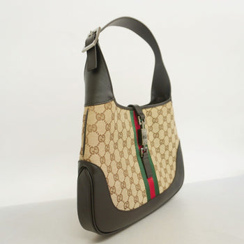 Gucci Gg Canvas Sherry Line Shoulder Bag 00963 Brown