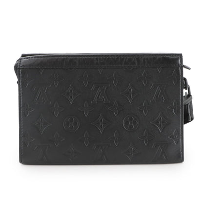Louis Vuitton Monogram Shadow Gaston Wearable Wallet Shoulder Bag In Black Leather (M81115)