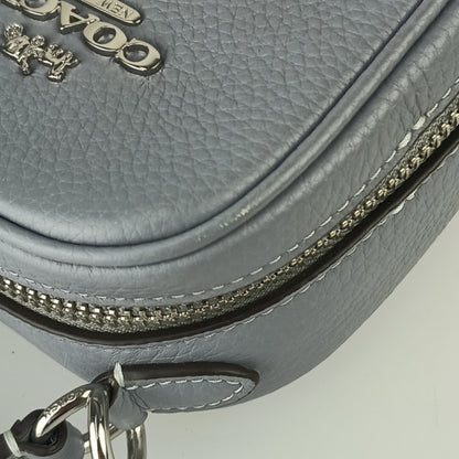 Coach Eva Phone Crossbody Shoulder Bag Cb854 Blue-Gray Leather