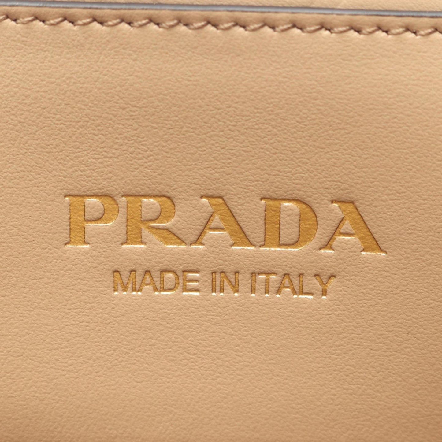 Prada Symbol Topstitched Soft Calf Leather Tote Bag