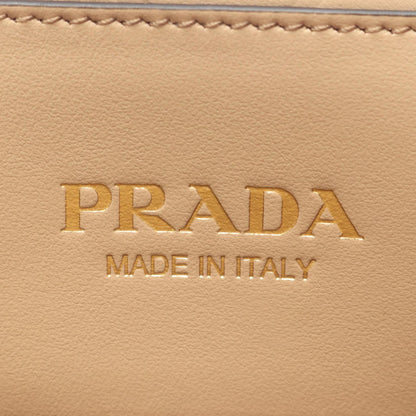 Prada Symbol Topstitched Soft Calf Leather Tote Bag
