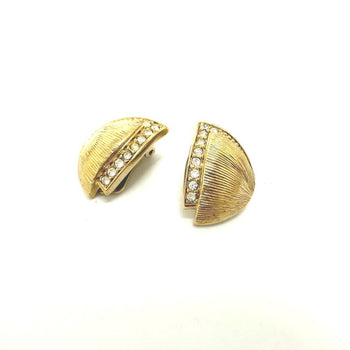Christian Dior Dior Rhinestone Earrings Gp