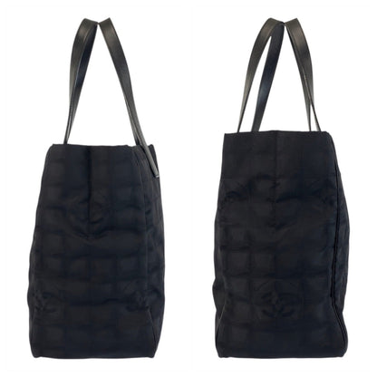 Chanel New Travel Line Tote Mm In Black With Gold Hardware