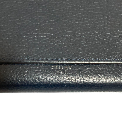 Celine Flap Leather Long Wallet