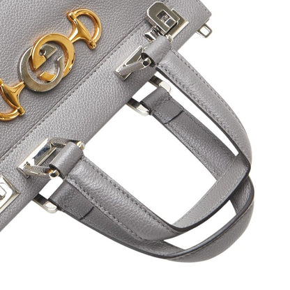 Gucci Zumi Small Handbag Shoulder Bag 569712 Grey Leather