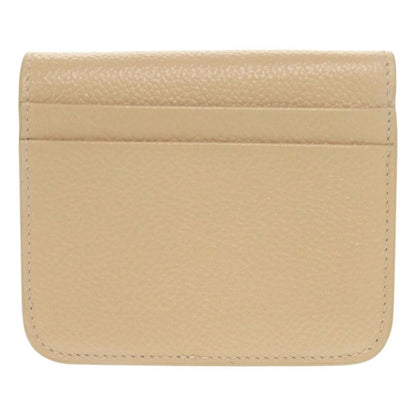 Like New Balenciaga Leather Beige Compact Bi-Fold Wallet 1018Balenciaga
