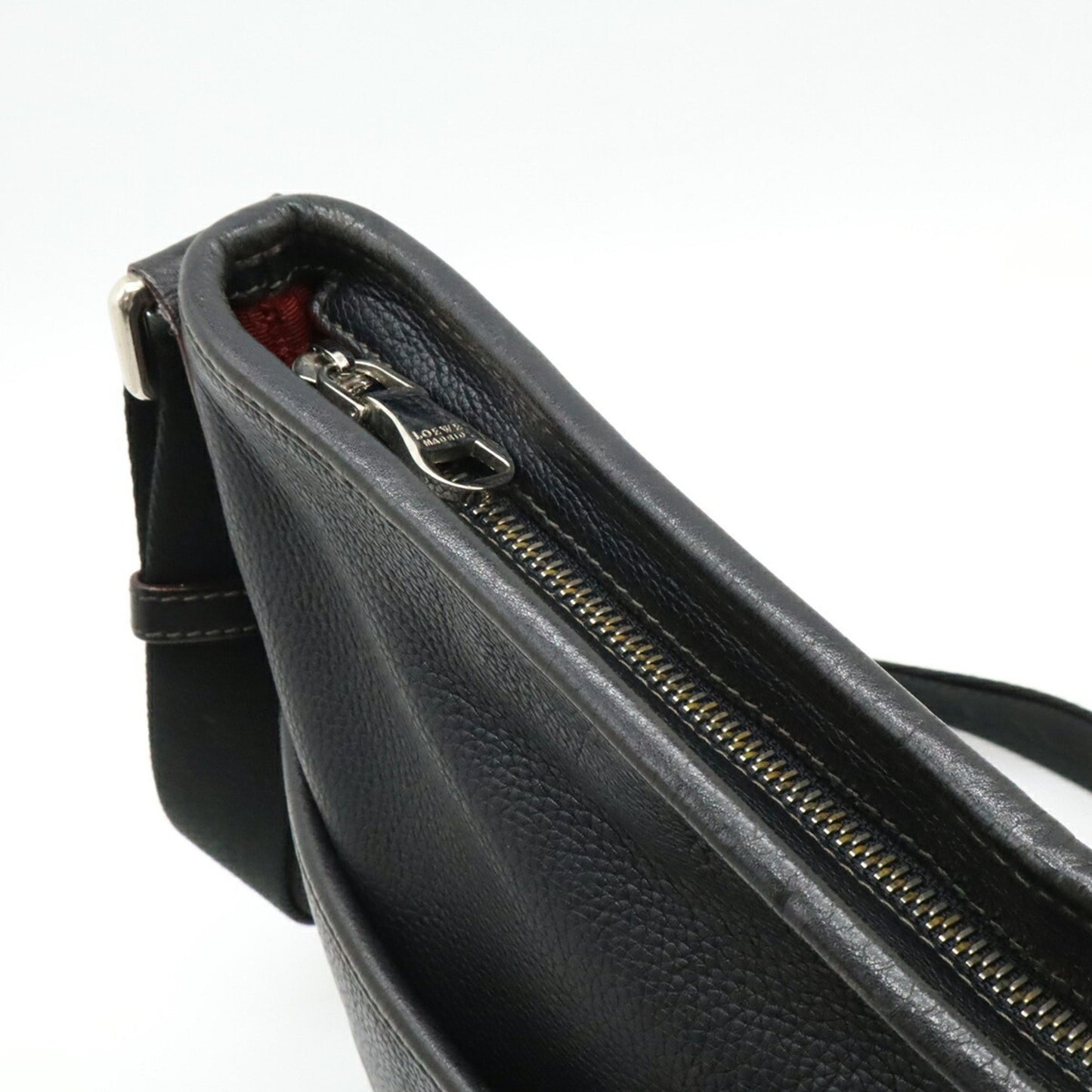 Loewe Anagram Shoulder Bag Leather Black 323.26.B30