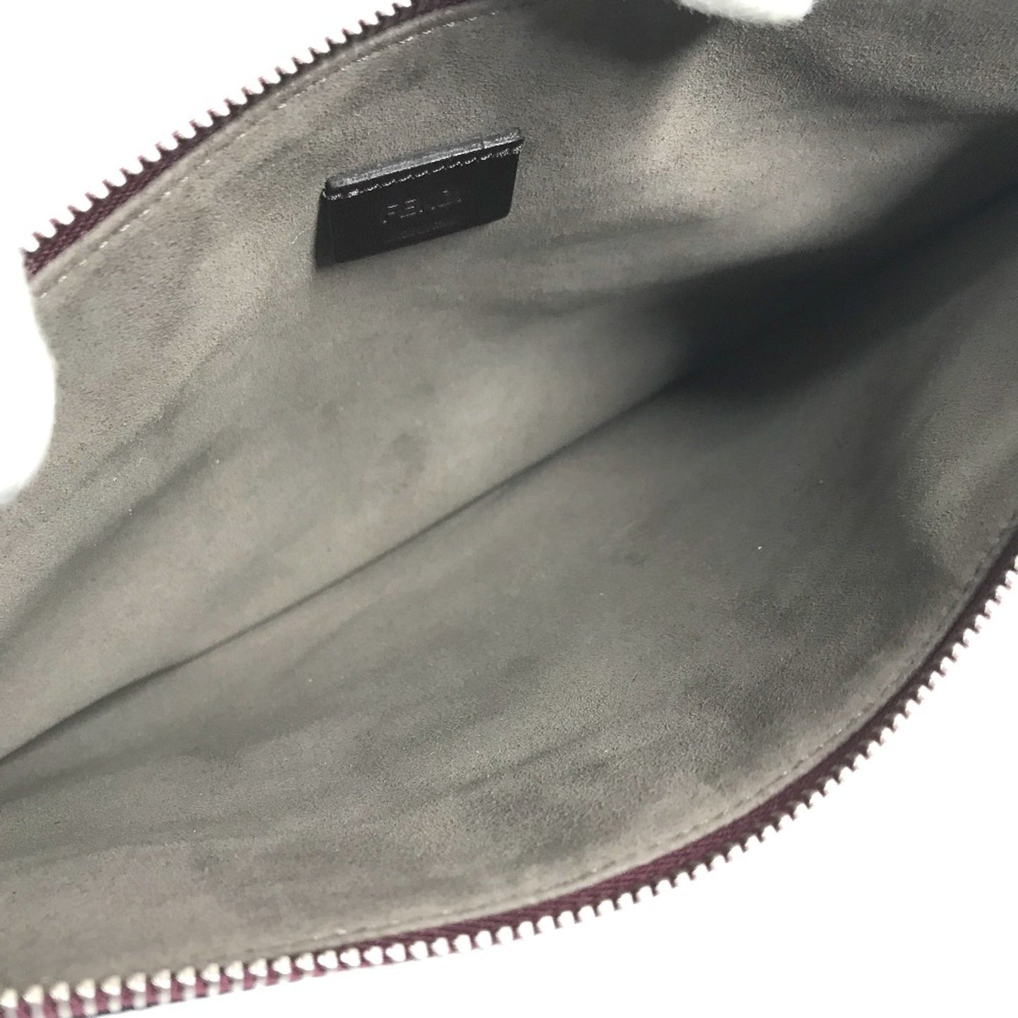 Fendi 7N0078 Pouch Pouch Cluch Bag Clutch Bag Brownbased