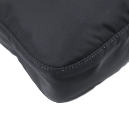 Prada 1Bc421 Saffiano Leather And Re-Nylon Nylon Shoulder Bag With Triangle Logo Plaque