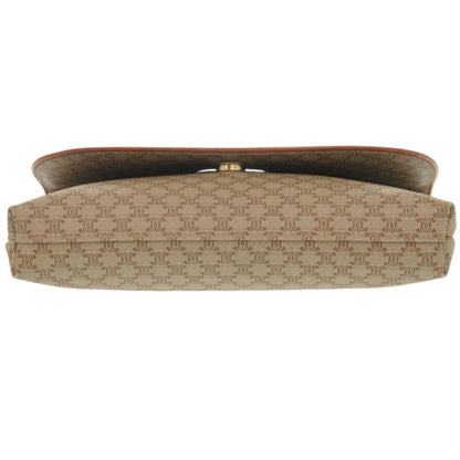 Celine Macadam Pvc/Leather Beige Shoulder Bag 0023Celine