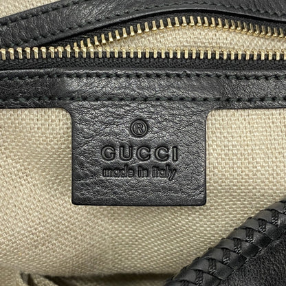 Gucci Marrakech Shoulder Bag 257029 Leather Black