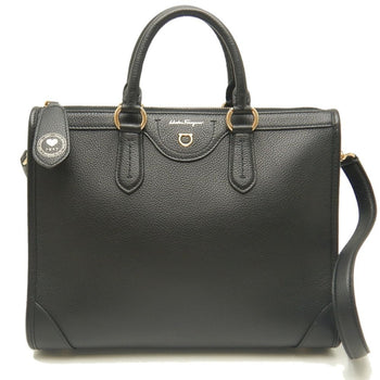 Salvatore Ferragamo 21-1378 Tote Bag Gancini Calf Black 252840
