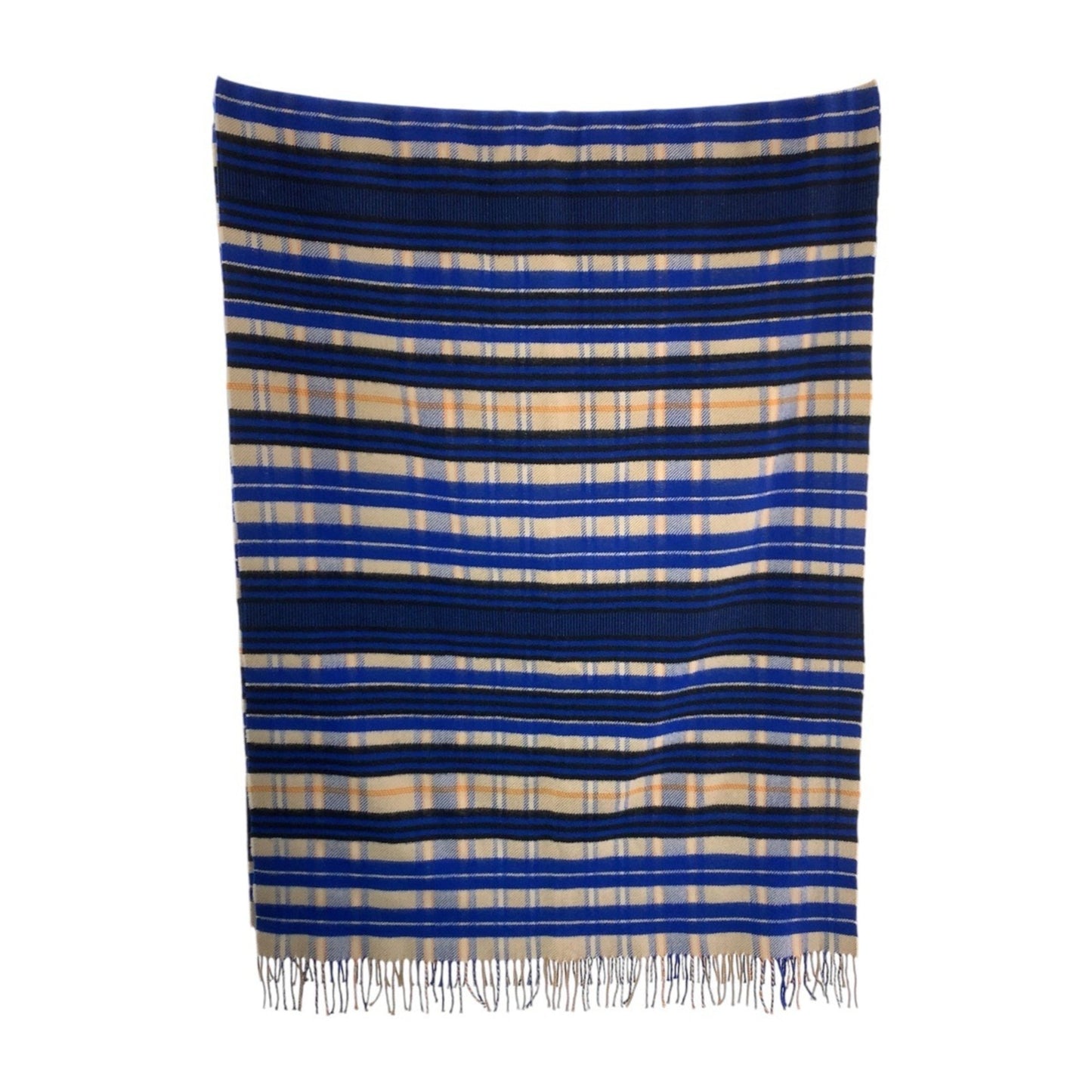 Hermes 204Cm X 73Cm Blue Multicolor Cashmere Scarf/Shawl